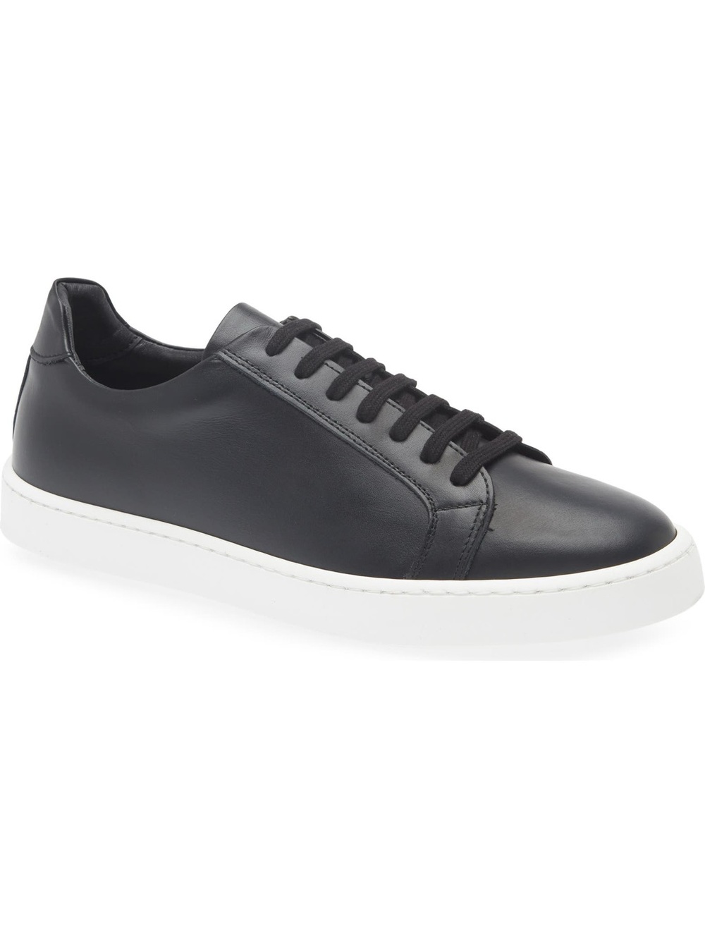 NWOT BRUNO MAGLI Magnifico Low Top Sneakers in Black Leather 
Size 13